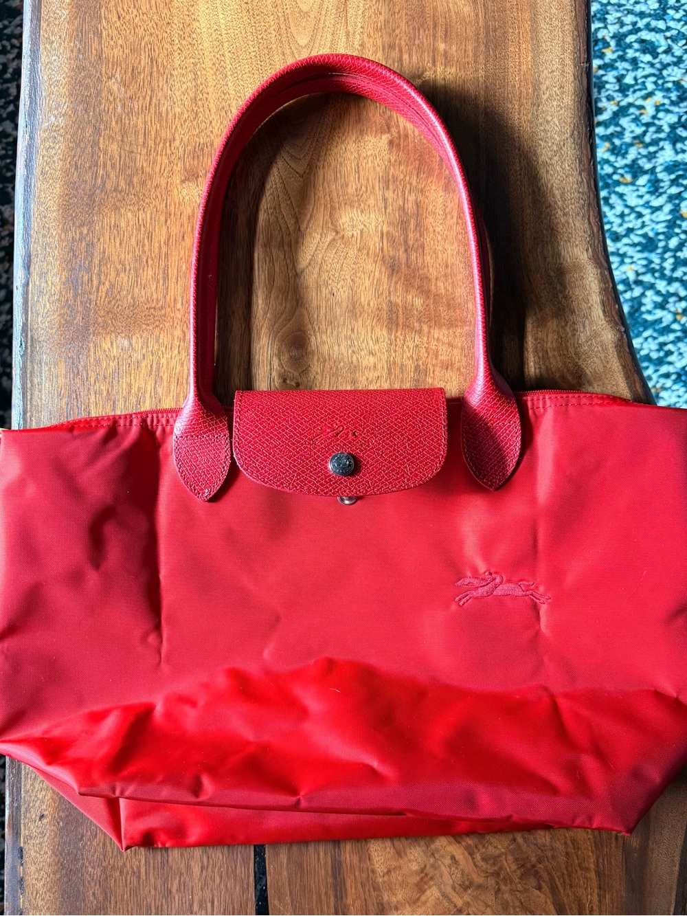 Longchamp Le Pliage medium in Tomato